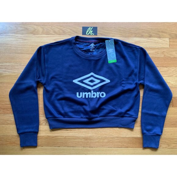 Women’s XL Umbro Premier Navy Blue Crop Sweater Top - Picture 1 of 4